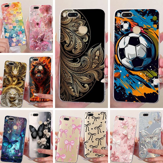 Xiaomi Mi A1 Mi 5X Handyhülle mit Blumen Schmetterling und Schleifenmuster aus weichem TPU Silikon in Multicolour - Bild 1
