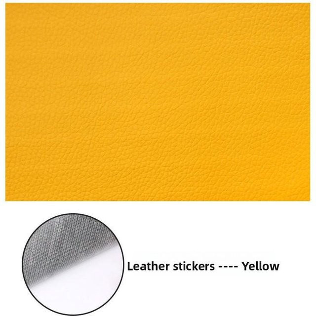 Selbstklebender Reparaturflicken aus Kunstleder von YiLi-Studio in Gelb und Beige, B/H: 20 x 30 cm - Bild 1