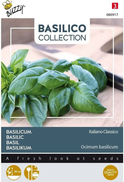Buzzy Basilikum Italiano Classico Saatgut mit klassischem Geschmack, 1,5 g - Bild 1