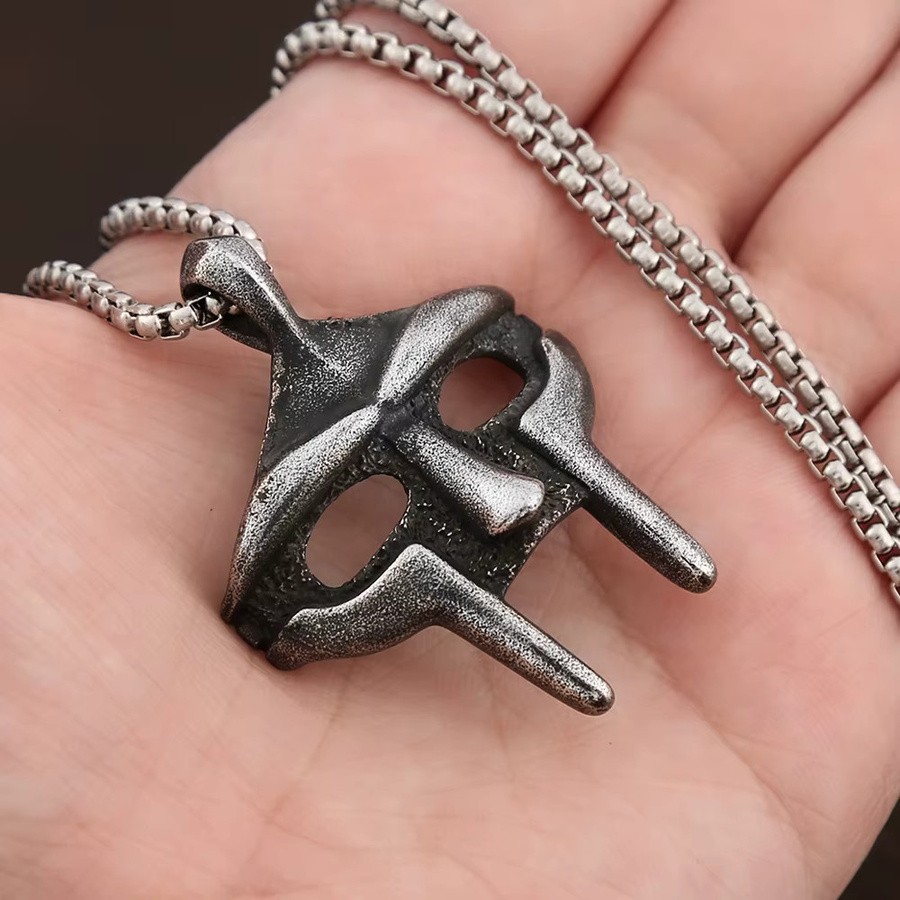NORTHMAN Anhänger Halskette, Edelstahl, Silber, Vintage, Unisex - Bild 2