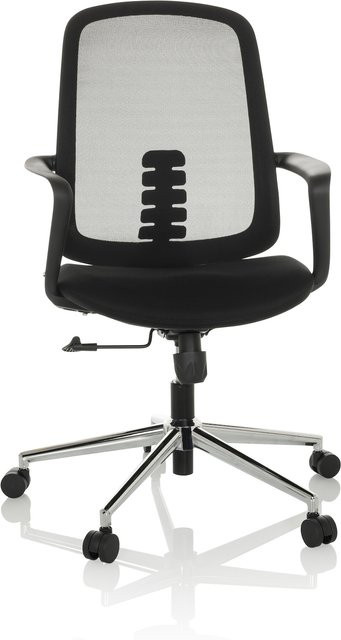 hjh OFFICE Home Office Bürostuhl SEDIOLO in Schwarz mit Stoff und Netzstoff sowie Armlehnen - Bild 1
