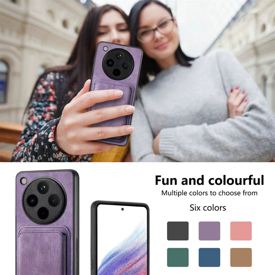 2-in-1 abnehmbare Leder-Kartenhülle für OPPO Find X9 Ultra 5G, Find X9 Pro, Find X9s und X8 Pro, Magnet Etui in Braun - Bild 3