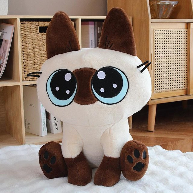 Yiran toy Siamkatze Plüschtier, Braun, 35cm - Bild 1