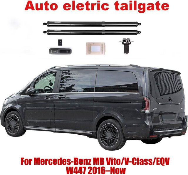 Litanglee Elektrisches Heckklappenverriegelungsmodul für Mercedes-Benz MB Vito, V-Klasse und EQV W447 ab 2016 in Schwarz - Bild 1