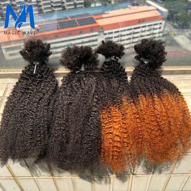 Magic Wave Afro Kinky Bulk Echthaar, 16 Zoll, Lockig - Bild 1