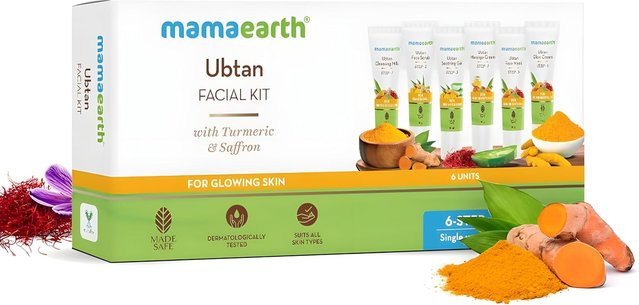 Mamaearth Ubtan Gesichtspflegeset mit Kurkuma & Safran, 60g, Unisex - Bild 1