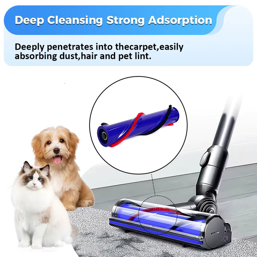 Dyson V6 Ersatzteil-Set: Blaue Bürstenrolle und Hauptbürstenkopf als Zubehör - Bild 2