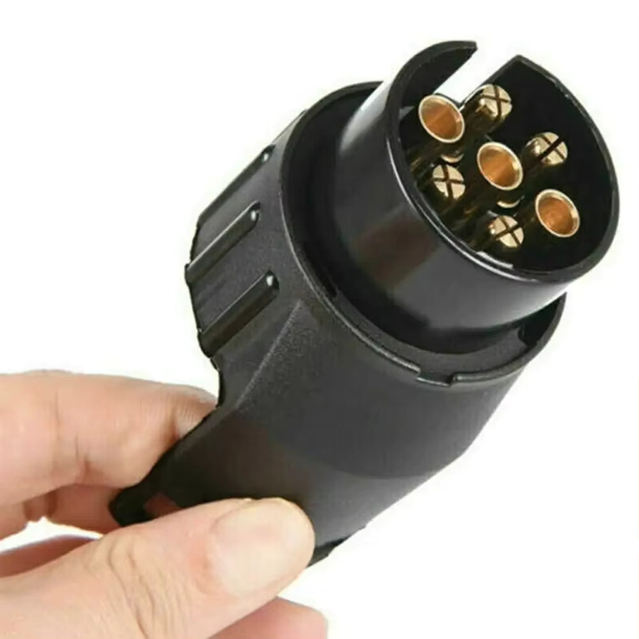 HOMEFISH Adapter von 7-polig auf 13-polig für Anhänger und Wohnwagen, 12 V, Schwarz - Bild 3