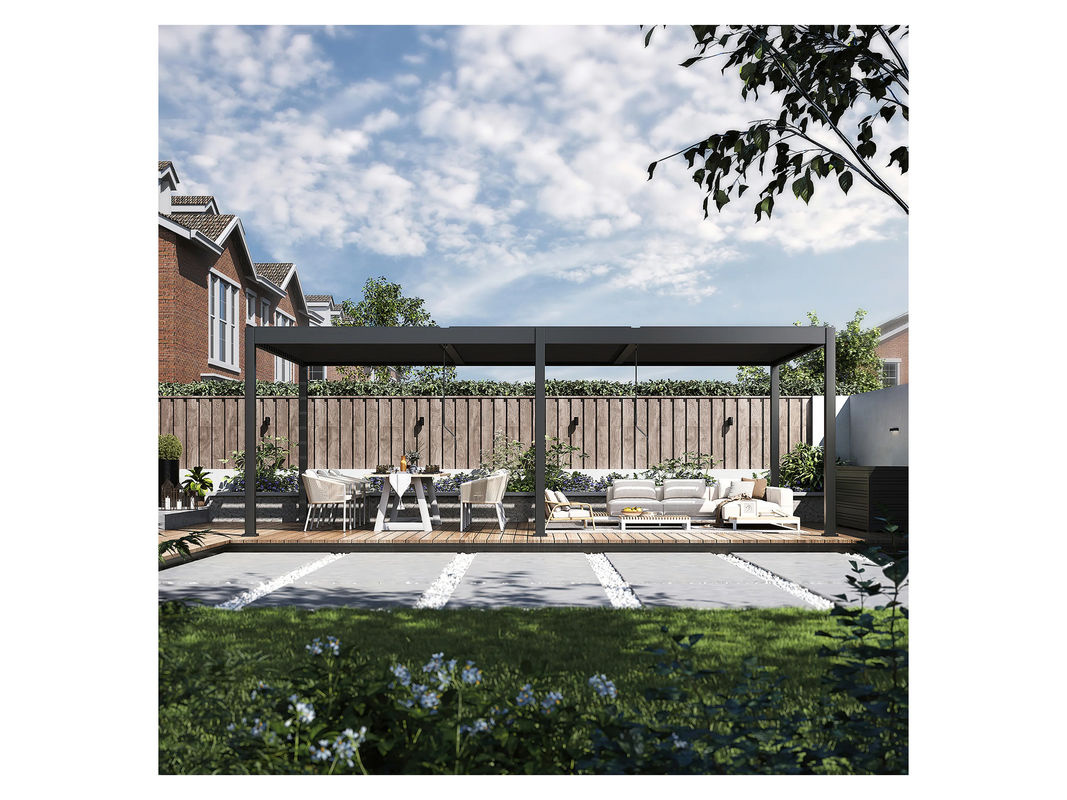 Bellavista Pergola Pavillon Oasis mit Lamellendach aus Aluminium in Anthrazit, B/T: 720 x 360 cm - Bild 3