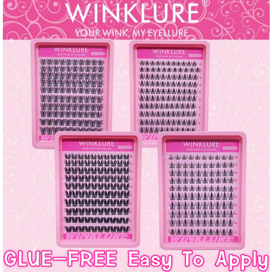 WINKLURE Rabbit Elf Falsche Wimpernbüschel, Selbstklebend, Natürliches Volumen - Bild 5