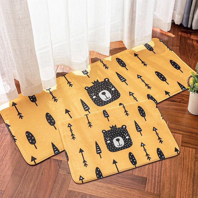 Rutschfeste und saugfähige Fußmatte von Yiran Furniture in Gelb, B/B: 40 x 60 cm - Bild 3