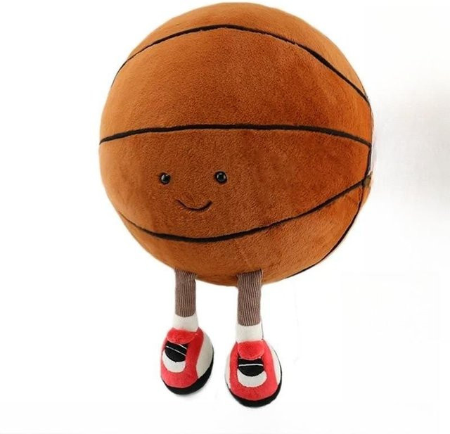 Yiran Health & Beauty Lachender Basketball Plüschtier, Braun - Bild 1