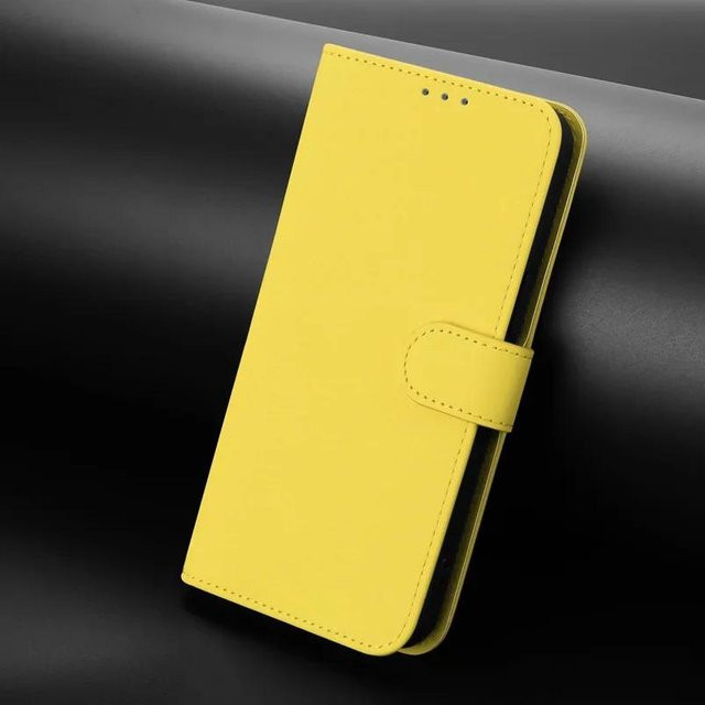 Leder-Klapphülle für Samsung Galaxy XCover 7 als Brieftasche in Gelb - Bild 1