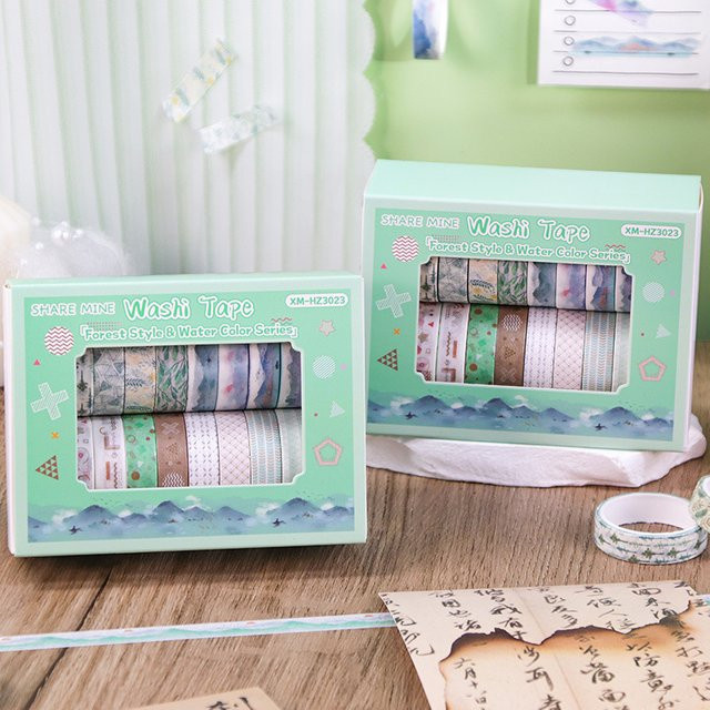 20 Rollen Macaron Washi Tape Set in Pastellfarben für Journaling und Scrapbooking - Bild 1