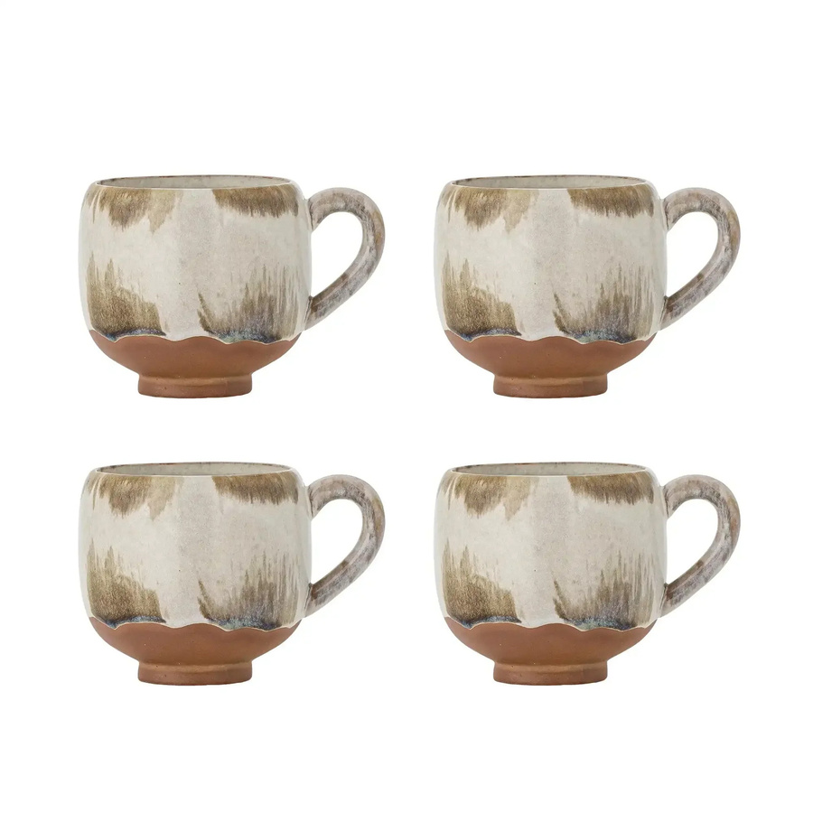 Bloomingville Keramikbecher Set nature Jade – 4er Set - Bild 1