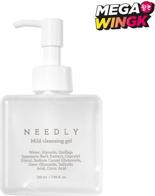 Needly Mildes Reinigungsgel Gesicht, 235 ml, Empfindliche Haut, Mischhaut - Bild 1