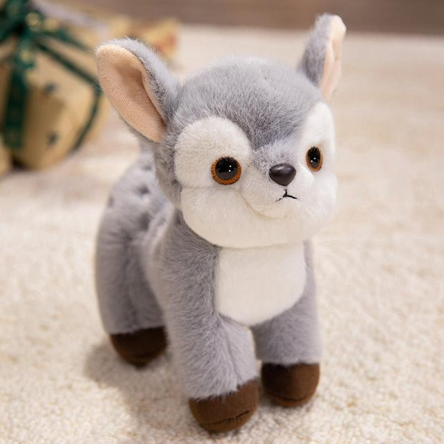 Yiran toy Elch Plüschtier Puppe Kissen, Rosa Blau Grau, 23cm - Bild 1