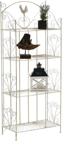 TPFGarden Standregal Mya in Beige im Landhausstil aus Eisen, B/T/H: 33,0 x 33,0 x 153,0 cm