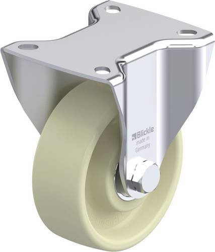 Blickle Stahlblech-Bockrolle 940341 BK-POH 102HK-1 in Silber mit 100 mm Rad-Durchmesser und 300 kg Tragfähigkeit - Bild 1