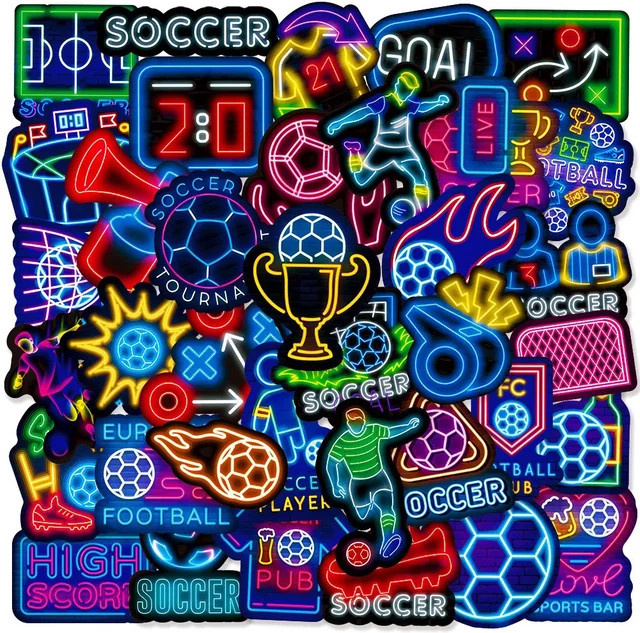 GOGOTU Fußball Cheer Aufkleber, 50-teiliges Set - Bild 1