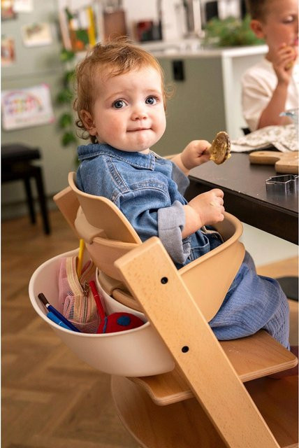 Stokke Tripp Trapp Treppenhochstuhl Bundle aus Eichenholz in Braun inklusive Babyset - Bild 1