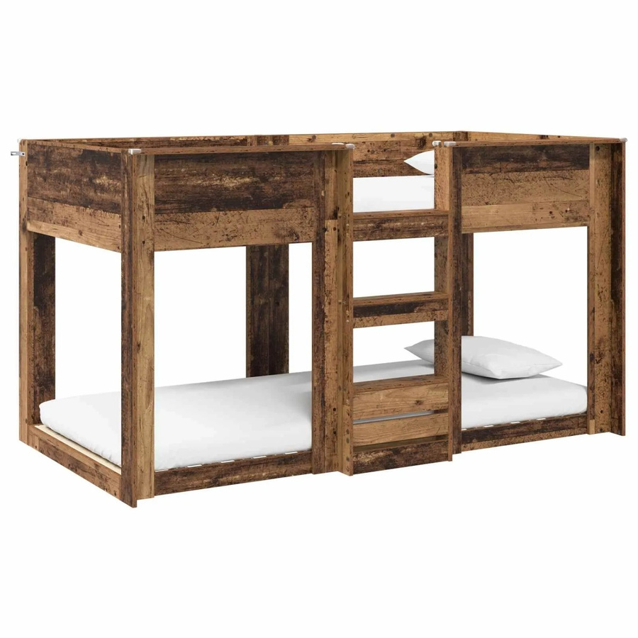 vidaXL Etagenbett für Kinder aus Holzwerkstoff in Braun, B/T/H: 190 x 75 x 113,5 cm - Bild 2