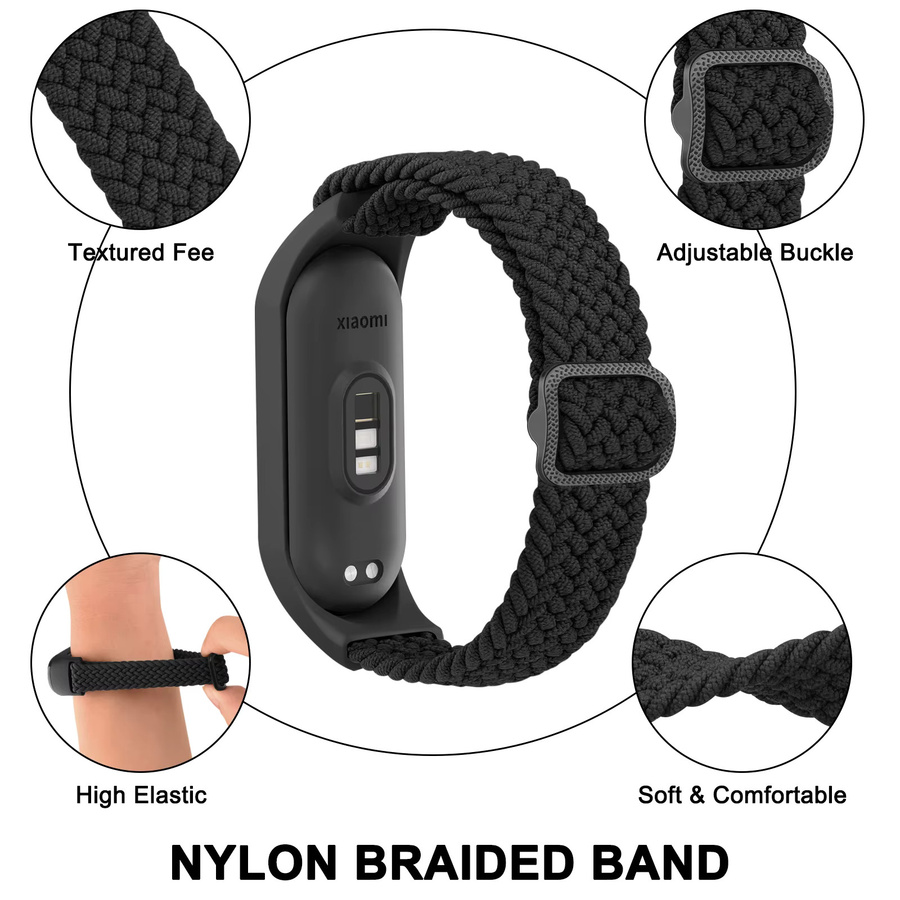 Tobfit Uhrenarmband Textil, Schwarz, Unisex - Bild 1