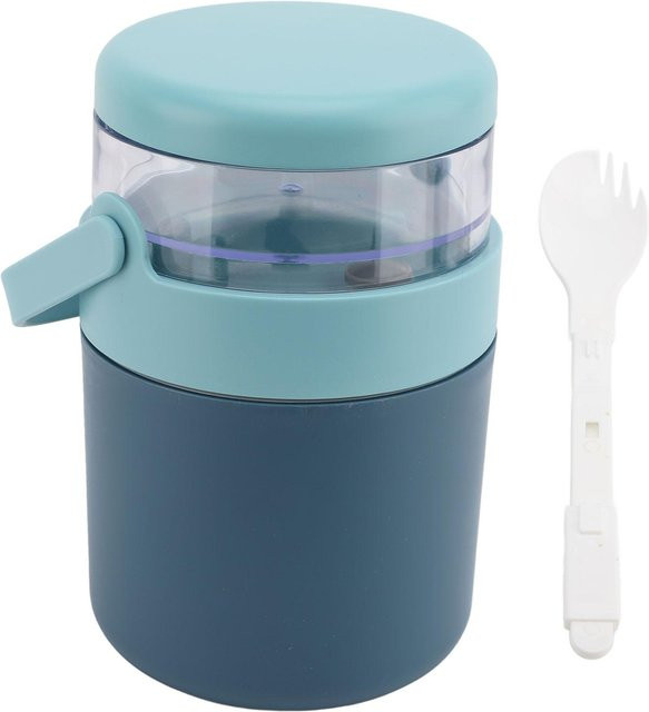 Isolierter Edelstahl Suppenbehälter von CosyHome mit Snackbehälter und Trennfächern, auslaufsicher, grau - Bild 1