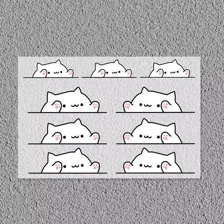 Bongo Cat Aufkleber-Set in Multicolor aus Papier - Bild 5