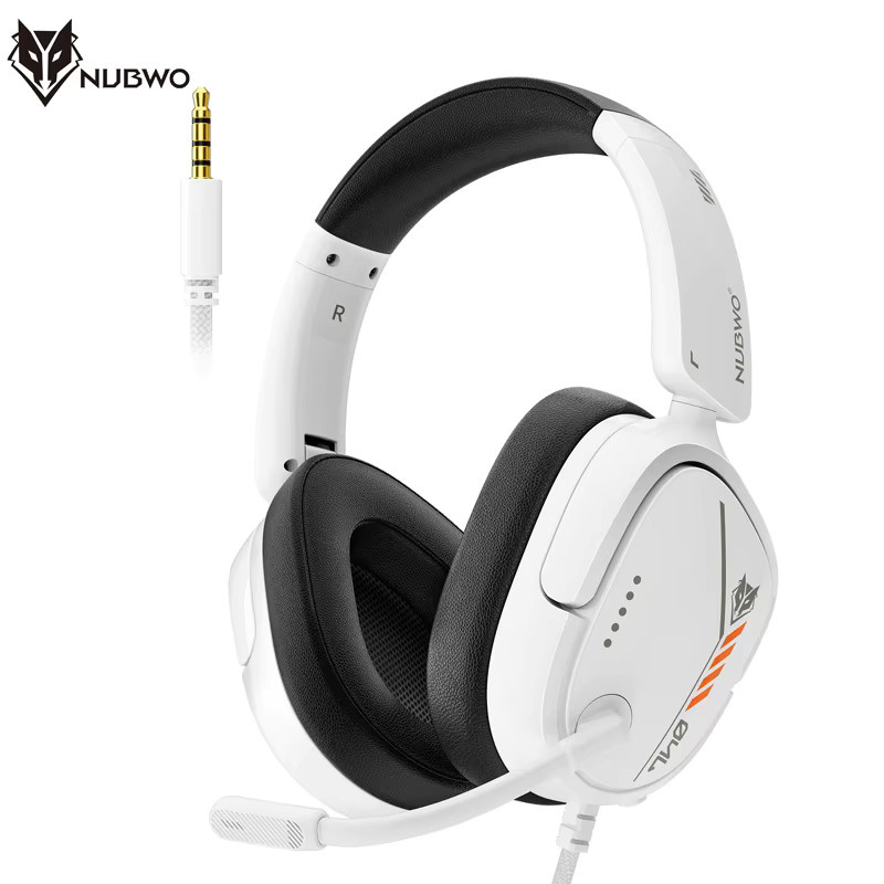 NUBWO HG04L Gaming-Headset in Pink und Weiß mit 3,5-mm-Klinkenanschluss, unidirektionalem Mikrofon und On-Ear-Bauweise für PS5, PS4, Xbox Series X|S, Xbox One und Nintendo Switch - Bild 3