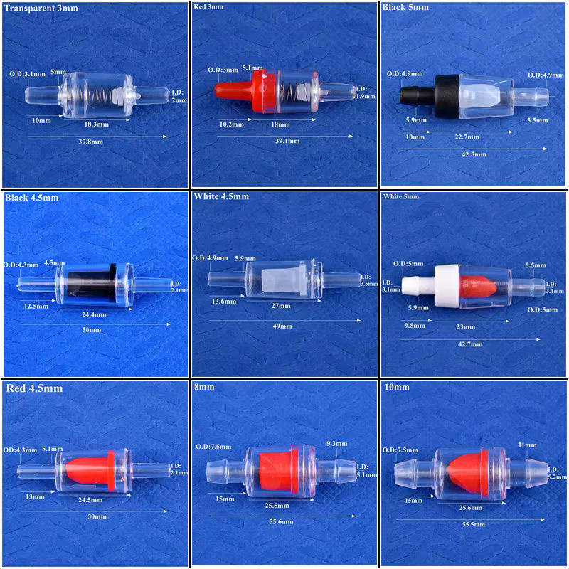 SgooHan Flaches Rückschlagventil Pagode für Aquarium und Luftpumpe, transparent, Durchmesser: 10 mm - Bild 2