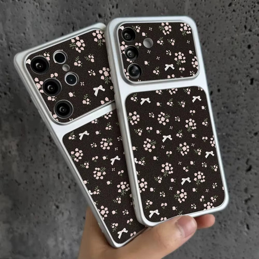Leder-Handyhülle mit Schleife und Blume für Samsung S26 Ultra S25 A56 A17 A07 A36 A26 A16 Silikon-Schutzhülle mit Trageband - Bild 2