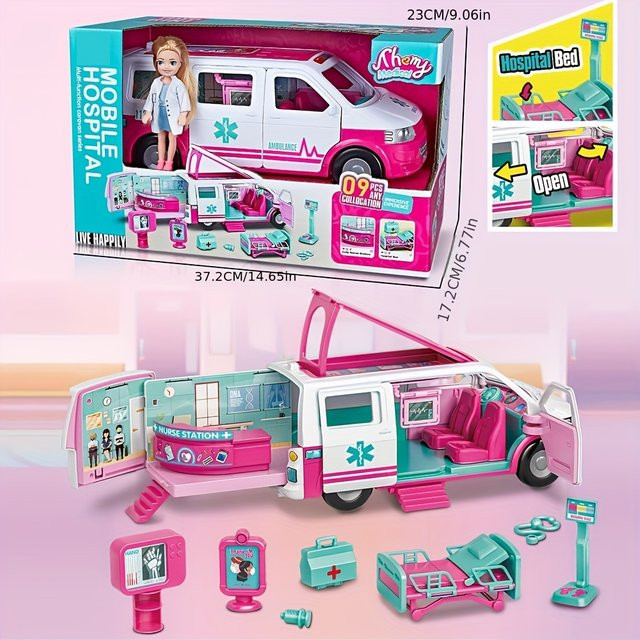 KIEKA Modell-Krankenwagen Schulbus Puzzle Trägheitsauto, Fahrzeuge - Bild 1