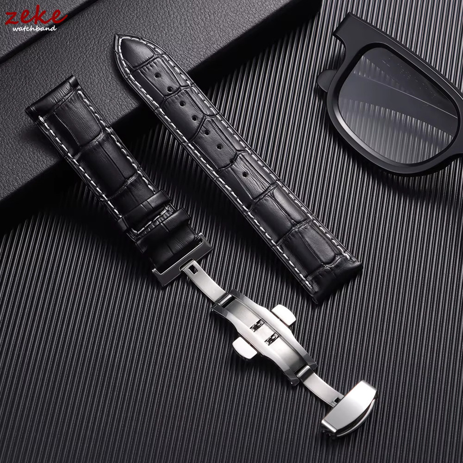 crazyband Uhrenarmband Leder, Silber, Unisex - Bild 1