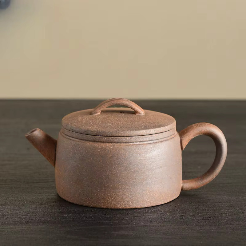 JIANGXINSHE Teekanne aus Keramik im japanischen Retro-Stil, Braun, 145 ml - Bild 5