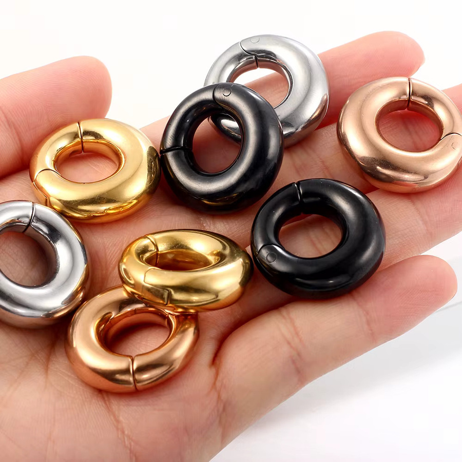 Casvort Ohrgewichte Plugs, Edelstahl, Silber, Unisex - Bild 2