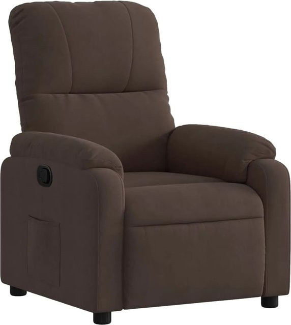 vidaXL Relaxsessel Braun aus Mikrofasergewebe mit Armlehnen und Schaumstoffpolsterung - Bild 1