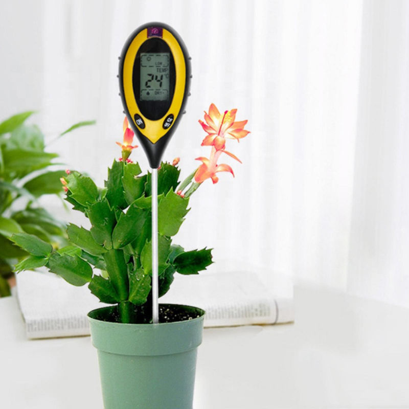 Kkmoon 4-in-1 Bodenuntersuchungsinstrument in Gelb für Garten, Rasen und Gemüsegarten zur Messung von Licht, Temperatur, Luftfeuchtigkeit und pH-Wert - Bild 7