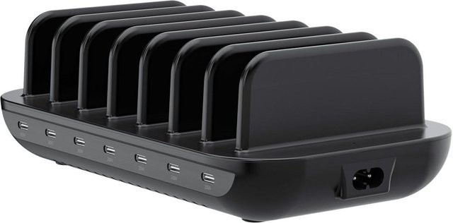 Conceptronic Ladegerät 7-Port 160W mit 7x USB-C PD 3.0 in Schwarz (OZUL07B) - Bild 1