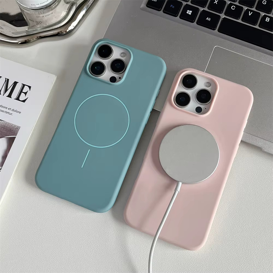 Kedootd Magnetische Silikon-Schutzhülle für iPhone 16 15 14 13 12 11 Pro Max Plus X XR XS Farbe: Schwarz - Bild 1