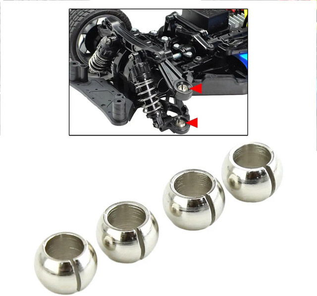 Tamiya Suspension Ball, Zubehör, Metall, 4-teiliges Set - Bild 1