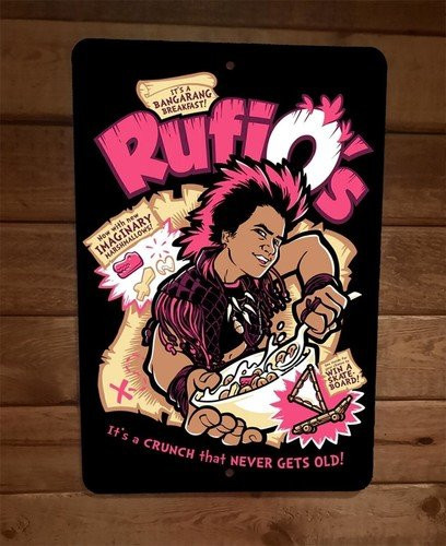 Rufios Cereal Never Gets Old Peter Pan Hook Parodie Metall-Wandschild, Breite: 20,0 cm, Höhe: 14,0 cm, Tiefe: 1,0 cm - Bild 1