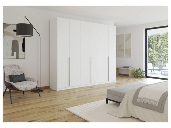 RAUCH Drehtürenschrank Alabama Weiß mit Schubkasteneinsatz und Kleiderstangen, B: 271 cm, H: 229 cm