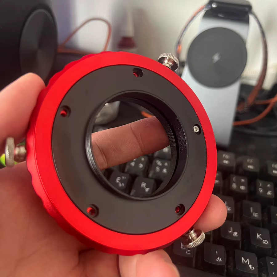 NYBOOCRA CAA 3-in-1 Modularer Rotator in Rot für Astrofotografie mit M42, M48 und M54 Gewinden für Teleskop-Kamera-Zubehör - Bild 5