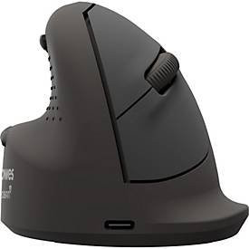 Fellowes Breyta Plus+ Vertikalmaus für Linkshänder in Schwarz mit Bluetooth und USB-C, ergonomisch mit 2400 dpi und Microban-Schutz - Bild 1
