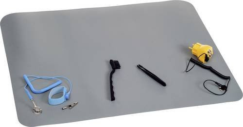 Quadrios ESD-Tischmatten-Set Grau B: 50 cm, T: 65 cm - Bild 1