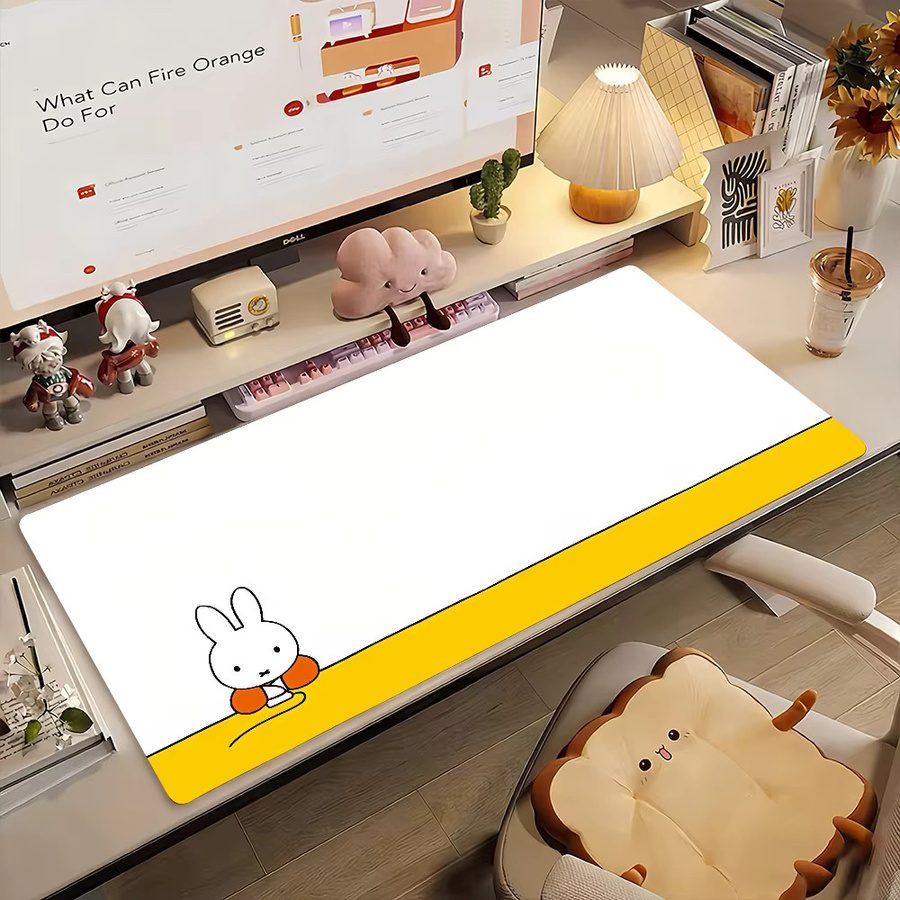 Miffy Mauspad aus Gummi rutschfest für Computer und Laptop als Schreibtischunterlage für Gamer und zur Dekoration - Bild 2