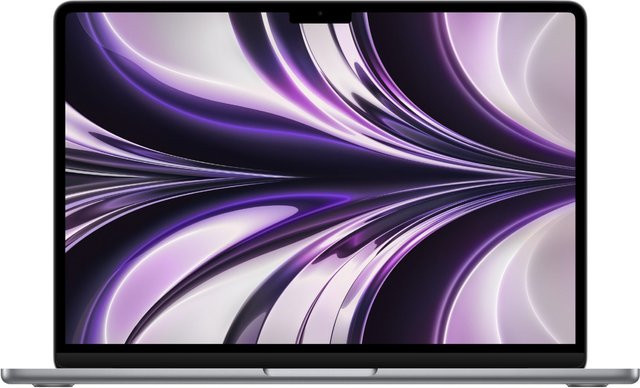 Apple MacBook Air 13 Zoll M2, 2022, Space Grau, 8 GB RAM, 256 GB SSD, MacOS - Bild 1