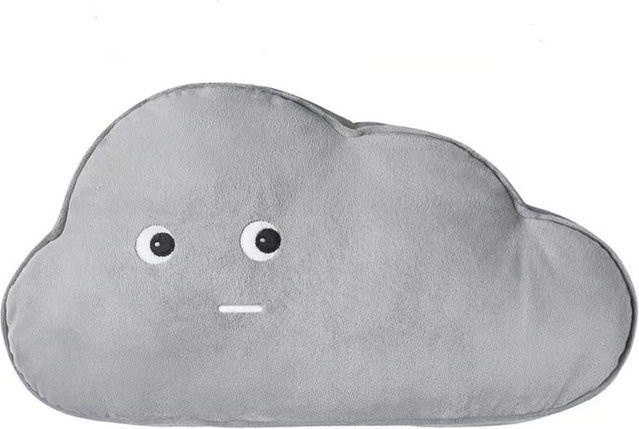 Yiran Health & Beauty Kawaii Wolke und Pfeil Logo Dekokissen aus Polyester in Grau - Bild 1