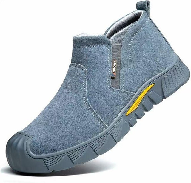Avant-garde Arbeitsversicherungsschuhe für Herren in Grau, bruch- und durchstichsicher, leichte Lederschuhe für Elektroschweißen, Isolierung und Verbrühungsschutz, Größe 46 - Bild 1